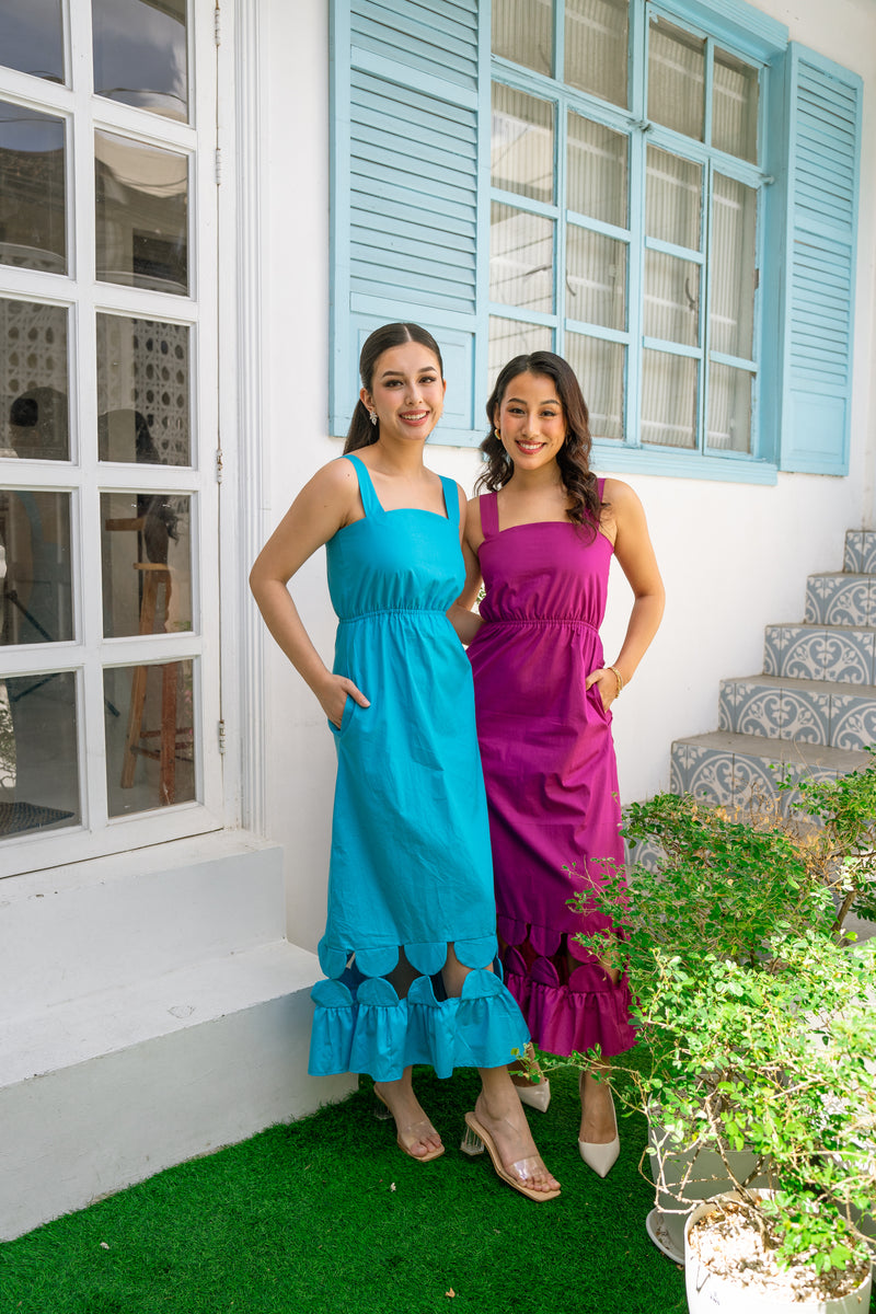 Mia Dress - Aqua Blue