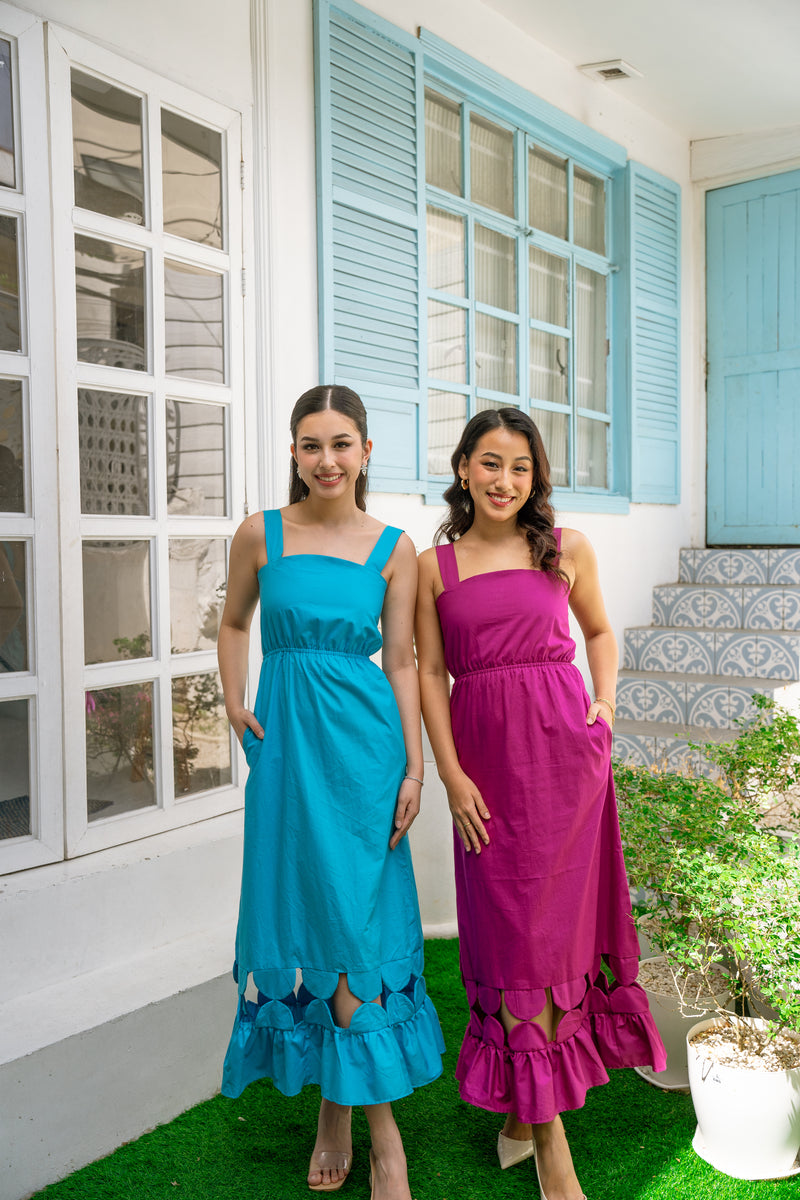 Mia Dress - Aqua Blue