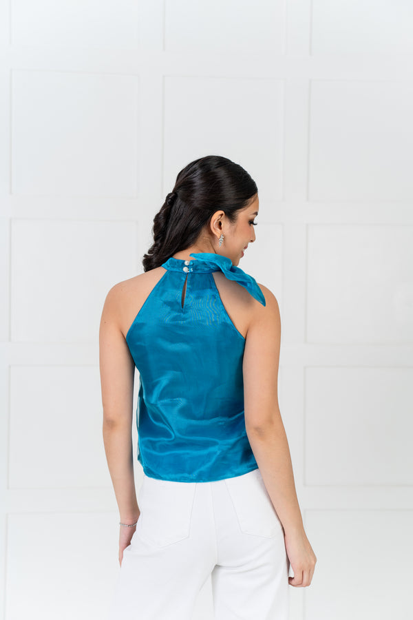 Laura Halter 2way Top - Ocean Blue