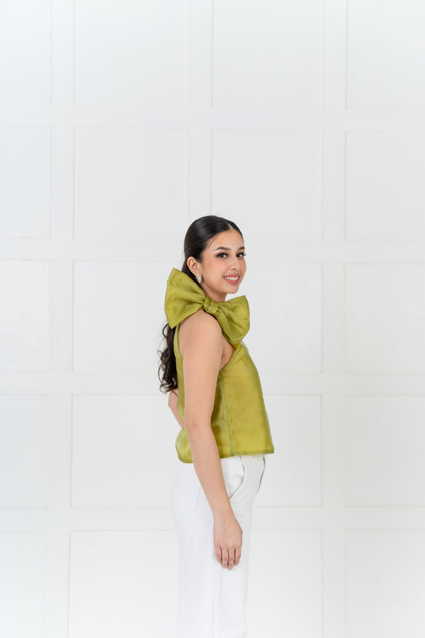 Laura Halter 2way Top - Lime Green