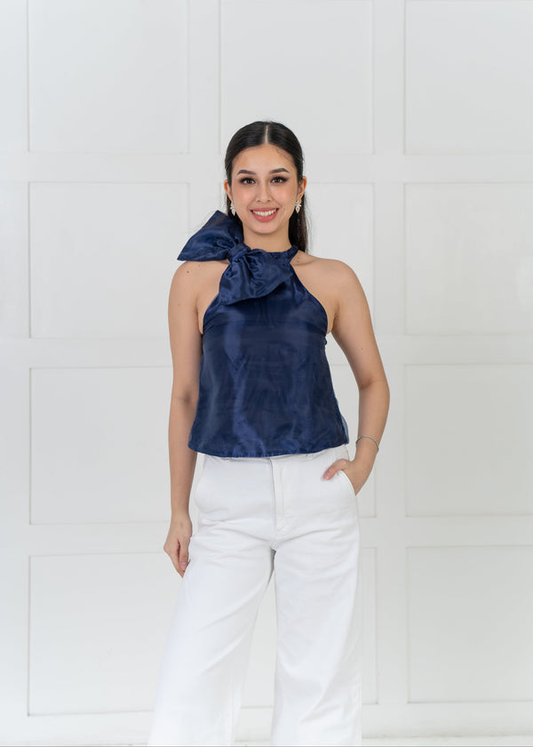 Laura Halter 2way Top - Navy Blue