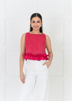 Demi Ruffle Top - Pink