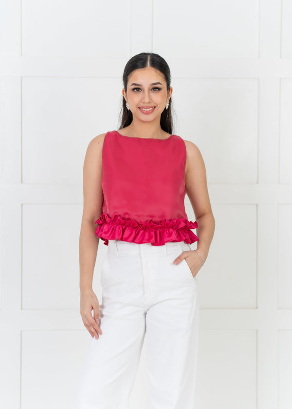 Demi Ruffle Top - Pink