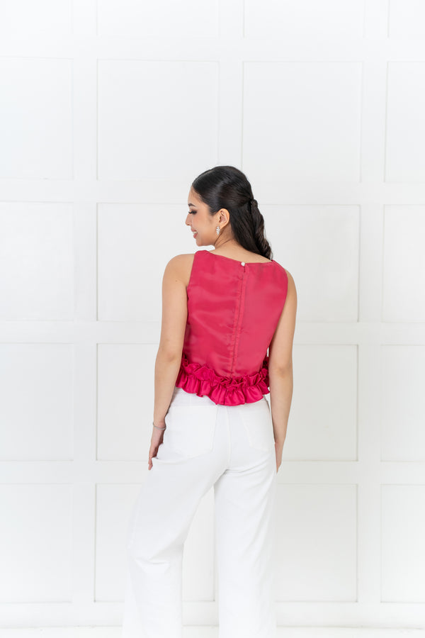 Demi Ruffle Top - Pink