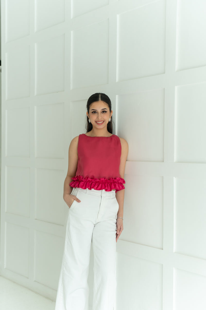 Demi Ruffle Top - Pink