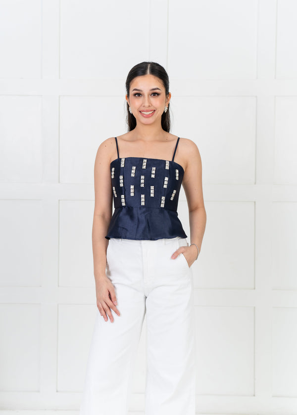 Rhea Top - Navy Blue