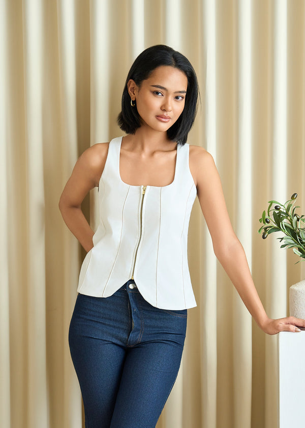 Acacia Two-Way Top - White