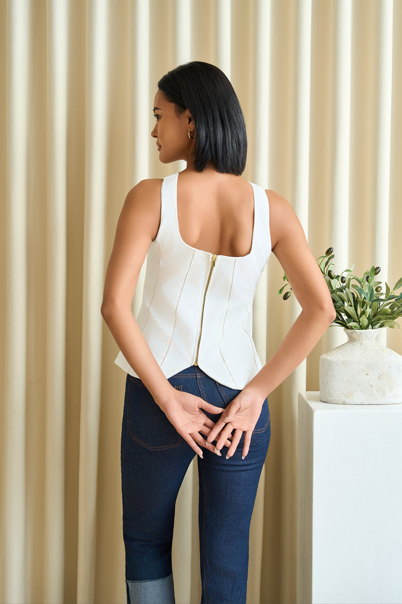 Acacia Two-Way Top - White