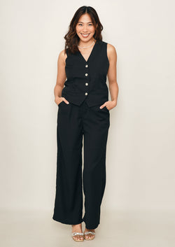 Molly Vest and Trouser Set - Black