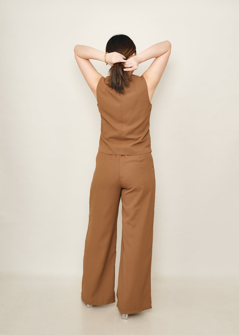 Molly Vest and Trouser Set - Brown