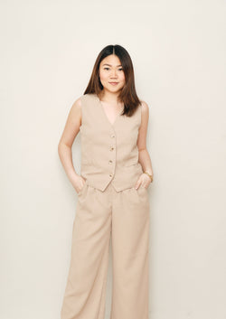 Molly Vest and Trouser Set - Tan