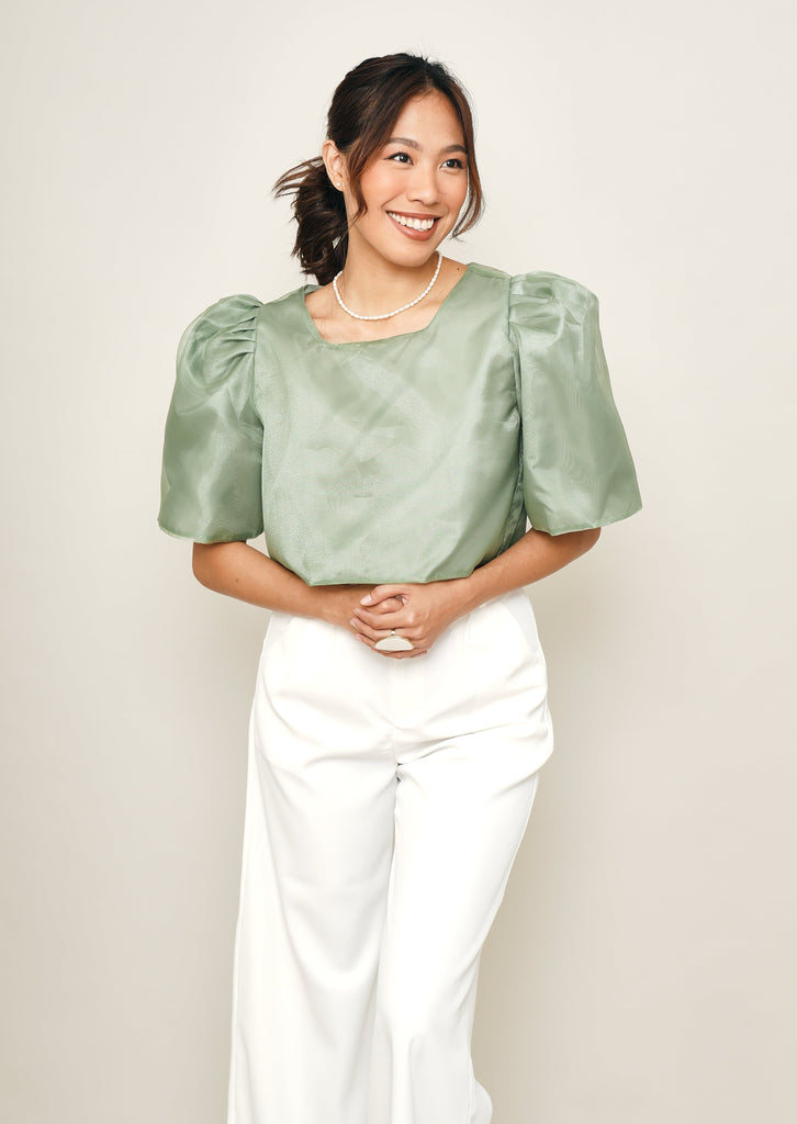 Green filipiniana best sale