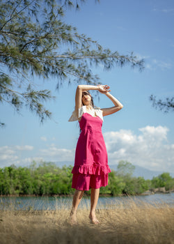 Ilka 2-way Dress - Hot Pink
