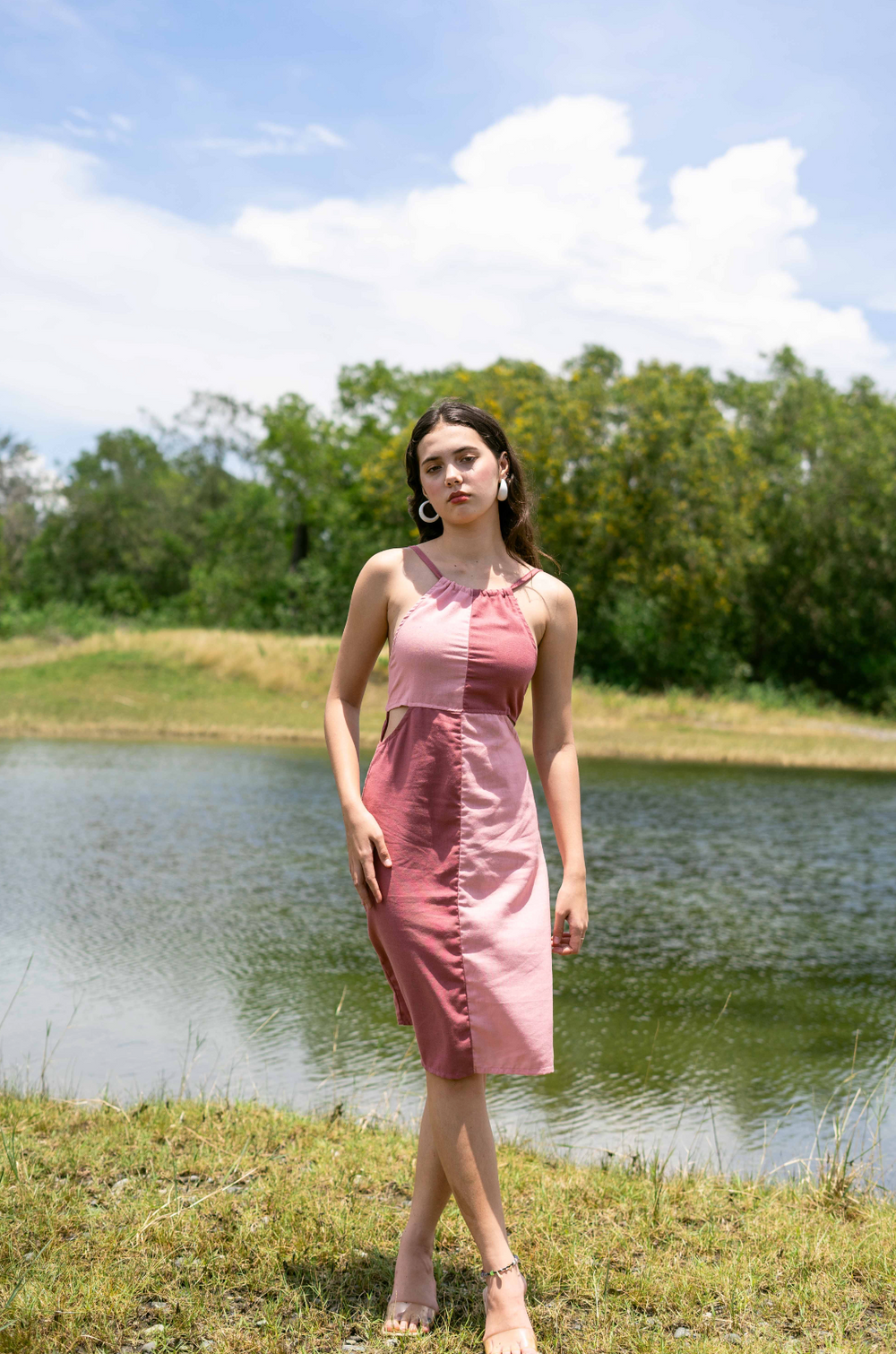 Penelope Dress - Pink and Old Rose – Wear Sundays
